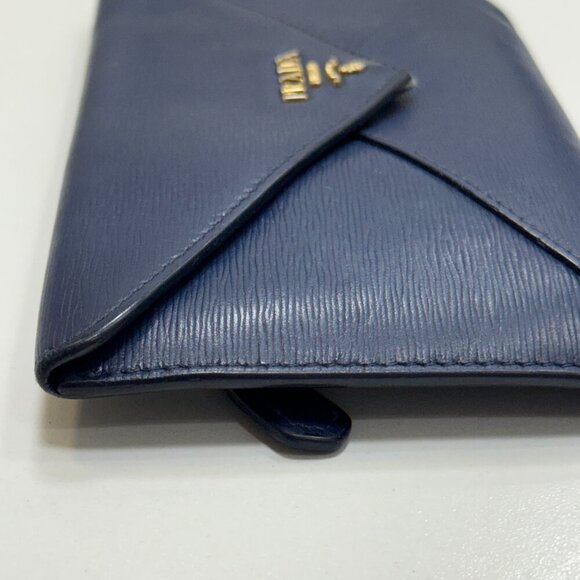 Prada Navy Blue Vitello Leather Envelope Bag P32 - Picture 9 of 14